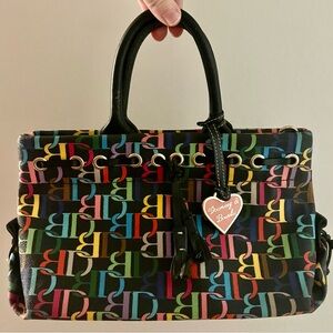 Dooney and Bourke multicolor tassel bag.